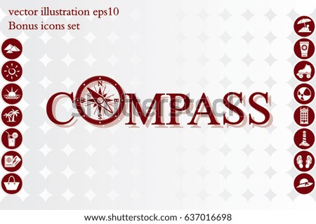 COMPASS logo icon vector illustration eps10.