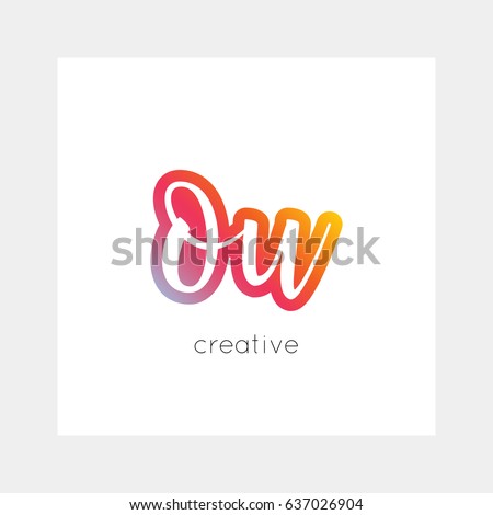 OU logo, vector. Useful as branding, app icon, alphabet combination, clip-art.