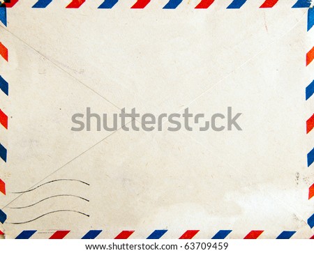 Old post envelope, background Royalty-Free Stock Photo #63709459