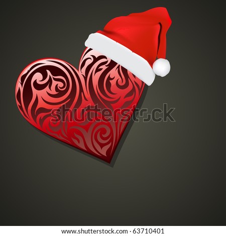 heart christmas vector background