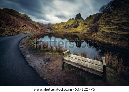 Isle of Skye, Scotland, UK. The Fairy Glen (Faerie) near Uig