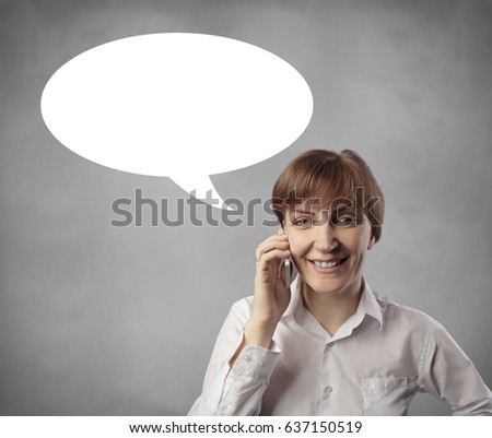 businesswoman with mobile phone