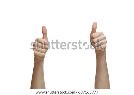 Human hands showing sign of okay 