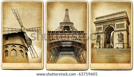 Paris - vintage cards series