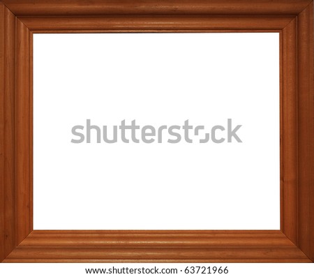 photo of wood frame for a picture, isolated on white