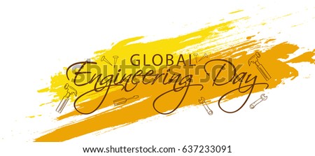 Illustration Of Global Engineering Day.