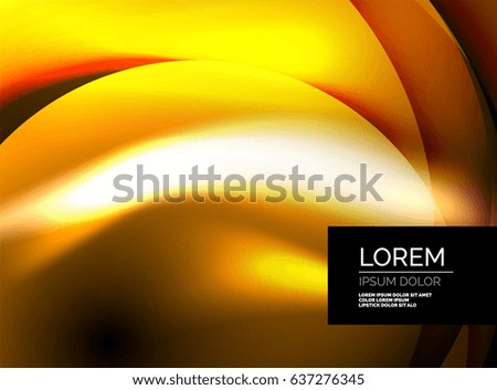 Shiny vector silk wave abstract background, wallpaper with wave shape and light effects, smooth style