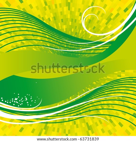 Vector Green wave vector background
