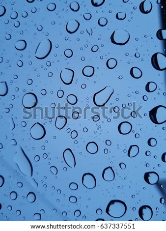 water drop on the windows of car 