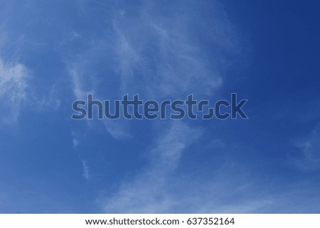 Clear blue sky with cloudscape