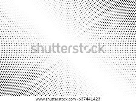Abstract halftone dotted background. Monochrome pattern with dot and circles.  Vector modern futuristic texture for posters, sites, business cards, postcards, interior design, labels and stickers Royalty-Free Stock Photo #637441423