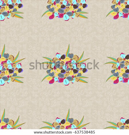 Seamless floral pattern with flowers, watercolor. Vector flower illustration. Seamless pattern with floral motif.
