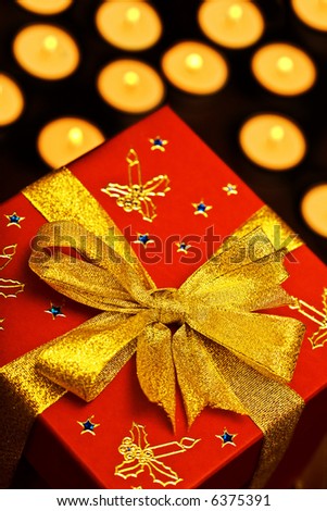 Close up view of the red Gift Box