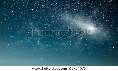 Bright star in space abstract of nature