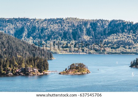 Photo of Belcarra view from Quarry Rock at North Vancouver, BC, Canada