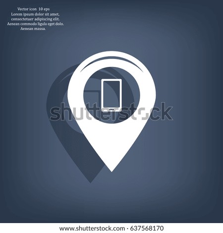 Map pointer flat icon. Vector Eps 10