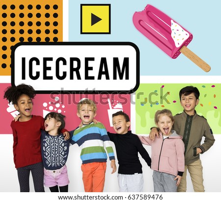 Ice Cream Dessert Food Graphic Concept