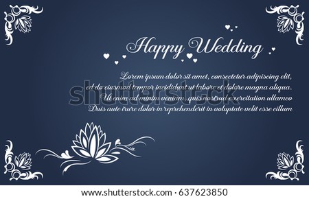 Collection stock simple invitation for wedding