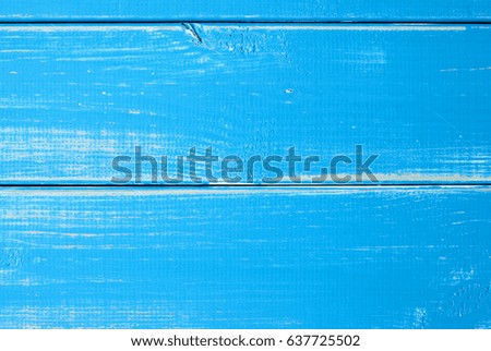 Light Blue Wooden Slats Background With Copy Space