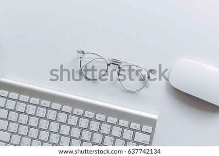 Computer keyboard isolated on white background.