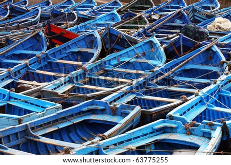 blue little boat