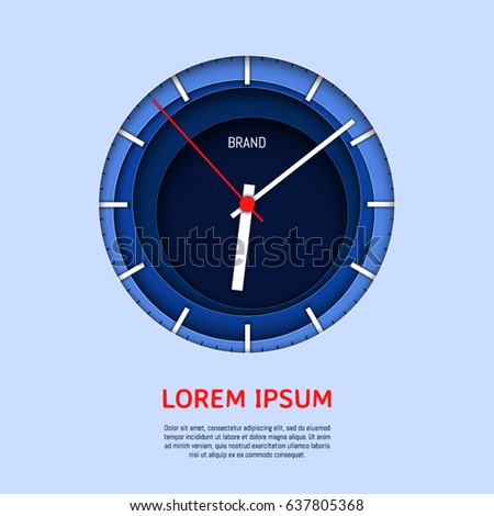 Abstract clock face design. Concept for book cover, banner, art project or another design works. Vector illustration.