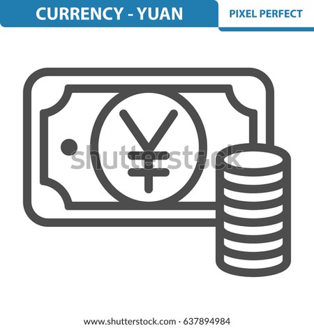 Currency - Yuan Icon. Professional, pixel perfect icons optimized for both large and small resolutions. EPS 8 format. 12x size for preview.