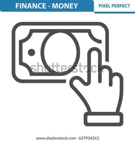 Finance - Money Icon. Professional, pixel perfect icons optimized for both large and small resolutions. EPS 8 format. 12x size for preview.