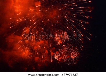 Big red fireworks