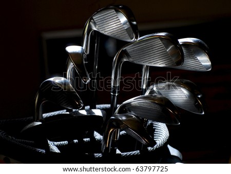 Golf irons set Royalty-Free Stock Photo #63797725