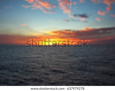 blur image of sunset