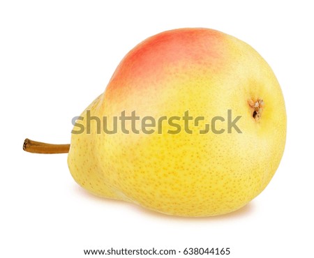 Ripe red pear isolated
