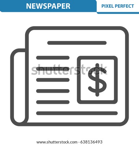 Newspaper Icon. Professional, pixel perfect icons optimized for both large and small resolutions. EPS 8 format. 12x size for preview.