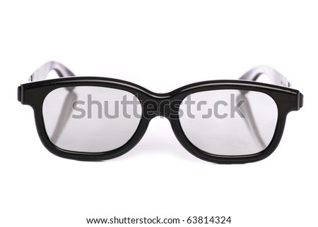 3D glasses isolated on white background