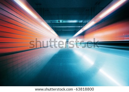 Wide Angle Tunnel Interior Royalty-Free Stock Photo #63818800