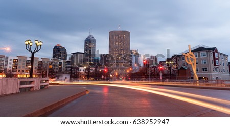 Indianapolis Indiana Capital City Marion County Downtown Skyline