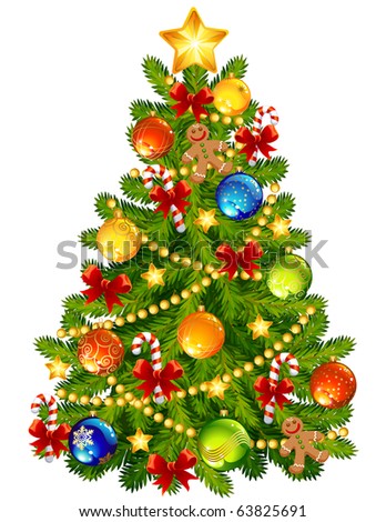 Vector illustration - Christmas tree