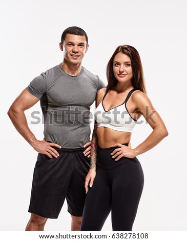 Sporty man and woman Royalty-Free Stock Photo #638278108