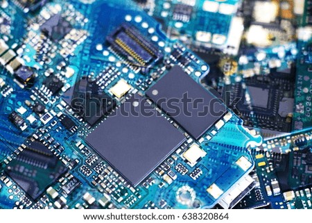 Double Exposure Semiconductor industry for background,Electronic background concept.
