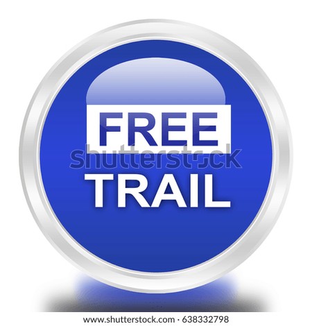 Free Trial button isolated . 3d illustration .