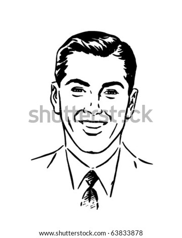 Nice Young Man - Retro Clipart Illustration