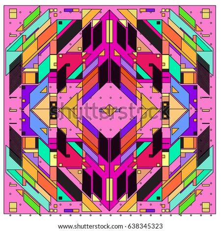 Trendy geometric elements memphis pattern. Retro style texture and elements. Modern abstract design poster and cover  template