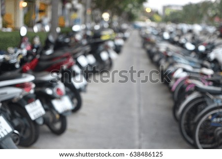 motorcycle park lot blur
