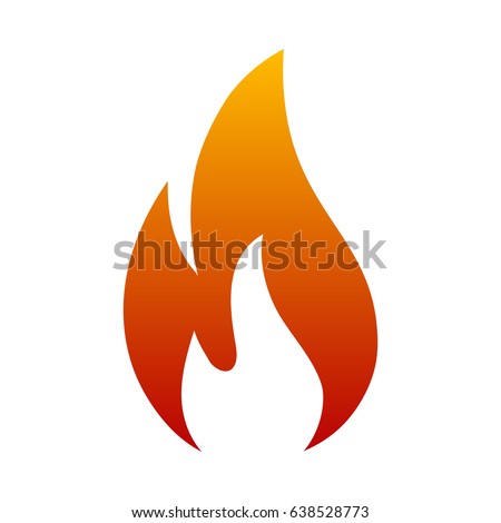 Fire logo. Red, yellow fire - vector