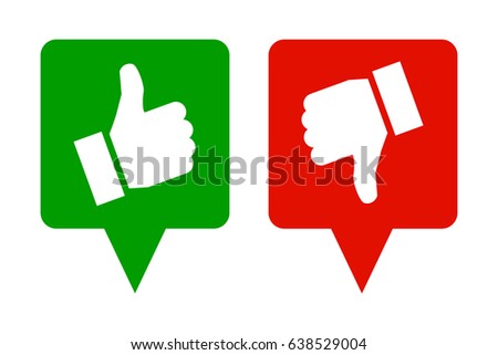 Thumb up and down - vector