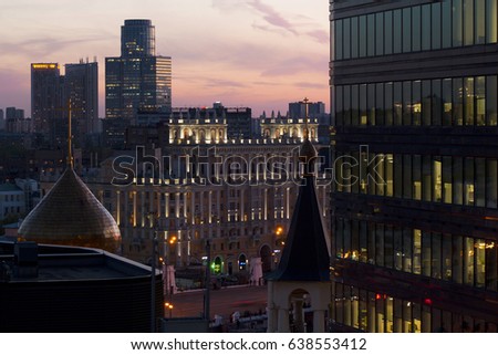 The views from the tall buildings of the city Royalty-Free Stock Photo #638553412