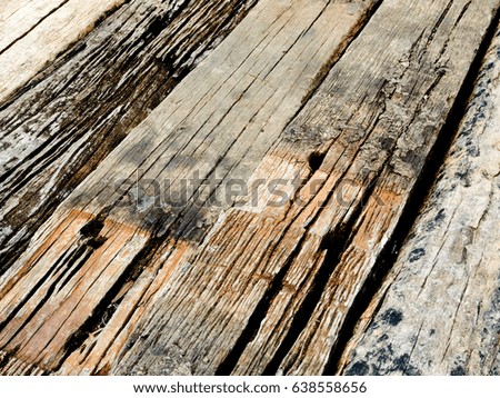 Wooden background from old railway sleepers.