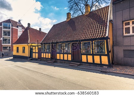 Childhood home of Hans Christian Andersen in Odense, Denmark Royalty-Free Stock Photo #638560183