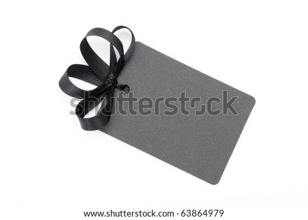 Black gift tag