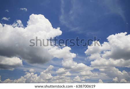 beautiful clouds in blue sky for background